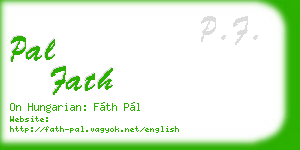 pal fath business card
