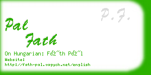 pal fath business card